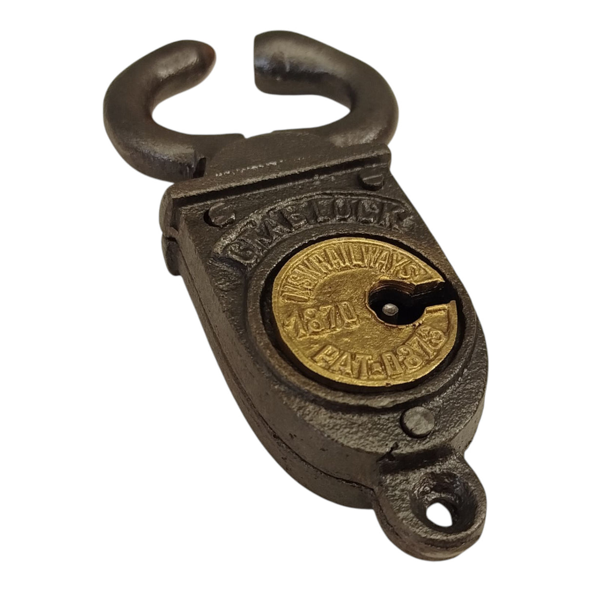 Crab Lock Railway Deko Vorhängeschloss - Eisenbahn Krabbenschloss mit Schlüsseln