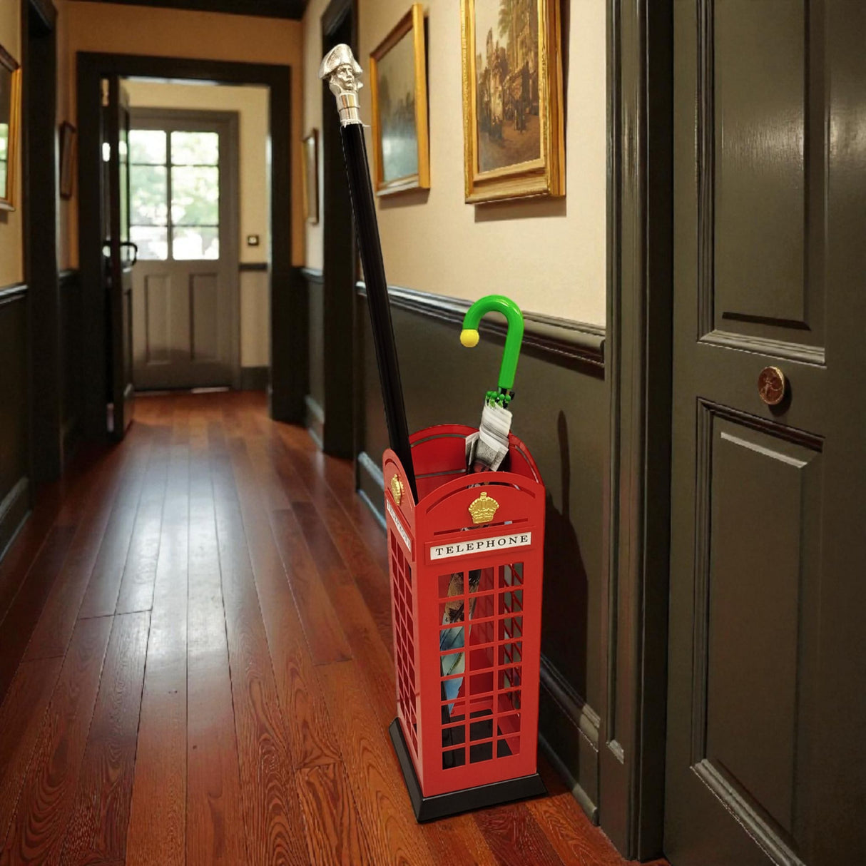 Rote Telefonzelle Schirmständer - Spazierstockständer London