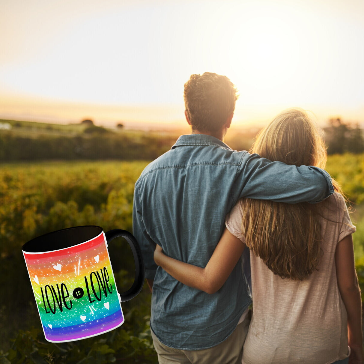 Love is Love Regenbogen Kaffeebecher