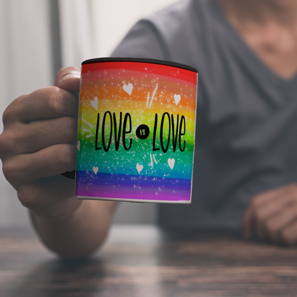 Love is Love Regenbogen Kaffeebecher
