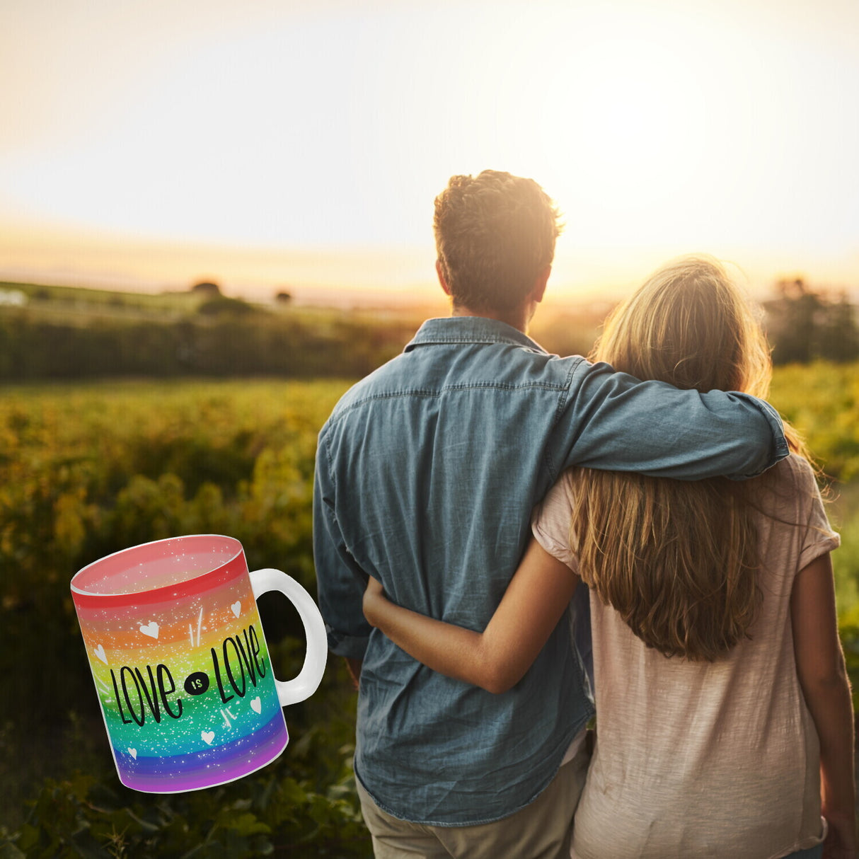 Love is Love Regenbogen Kaffeebecher