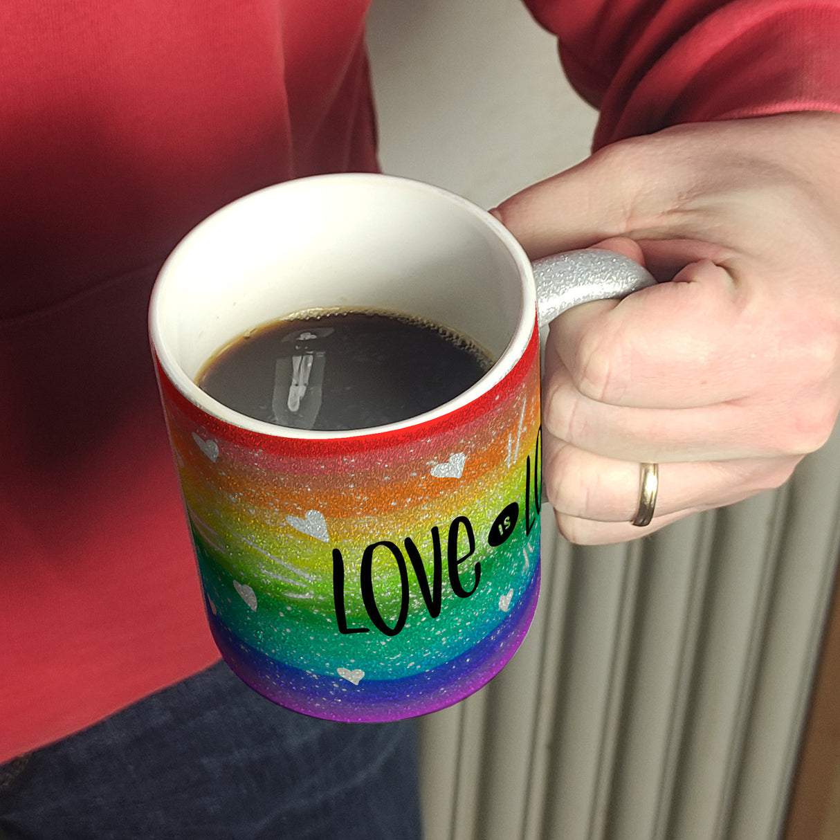 Love is Love Regenbogen Kaffeebecher