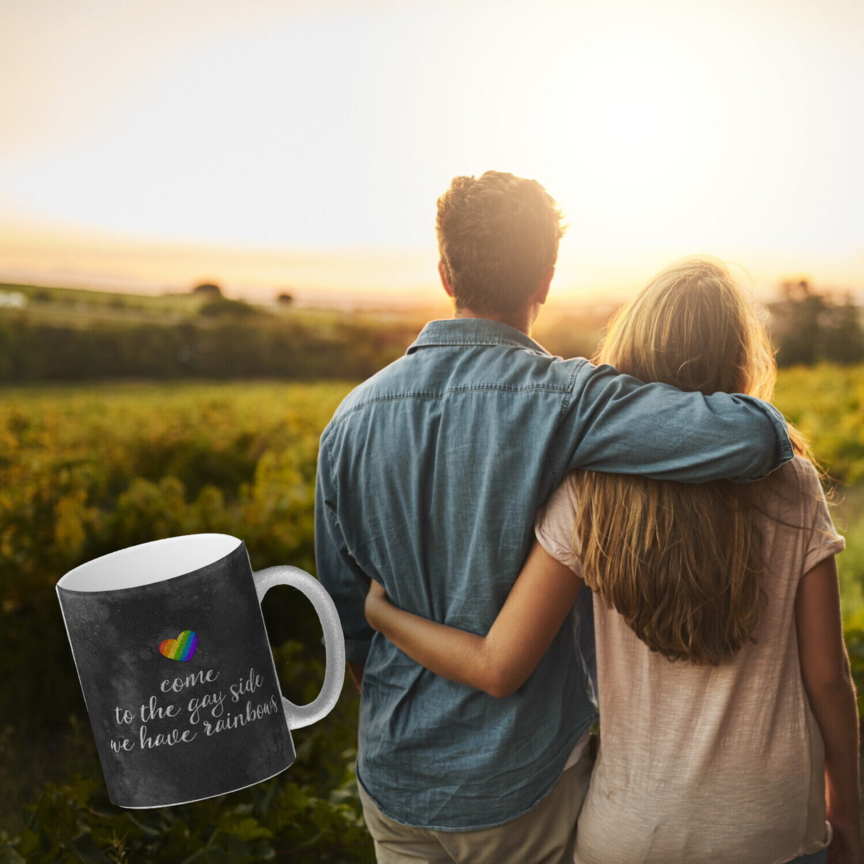 Kaffeebecher mit Spruch: Come to the gay side, we ...