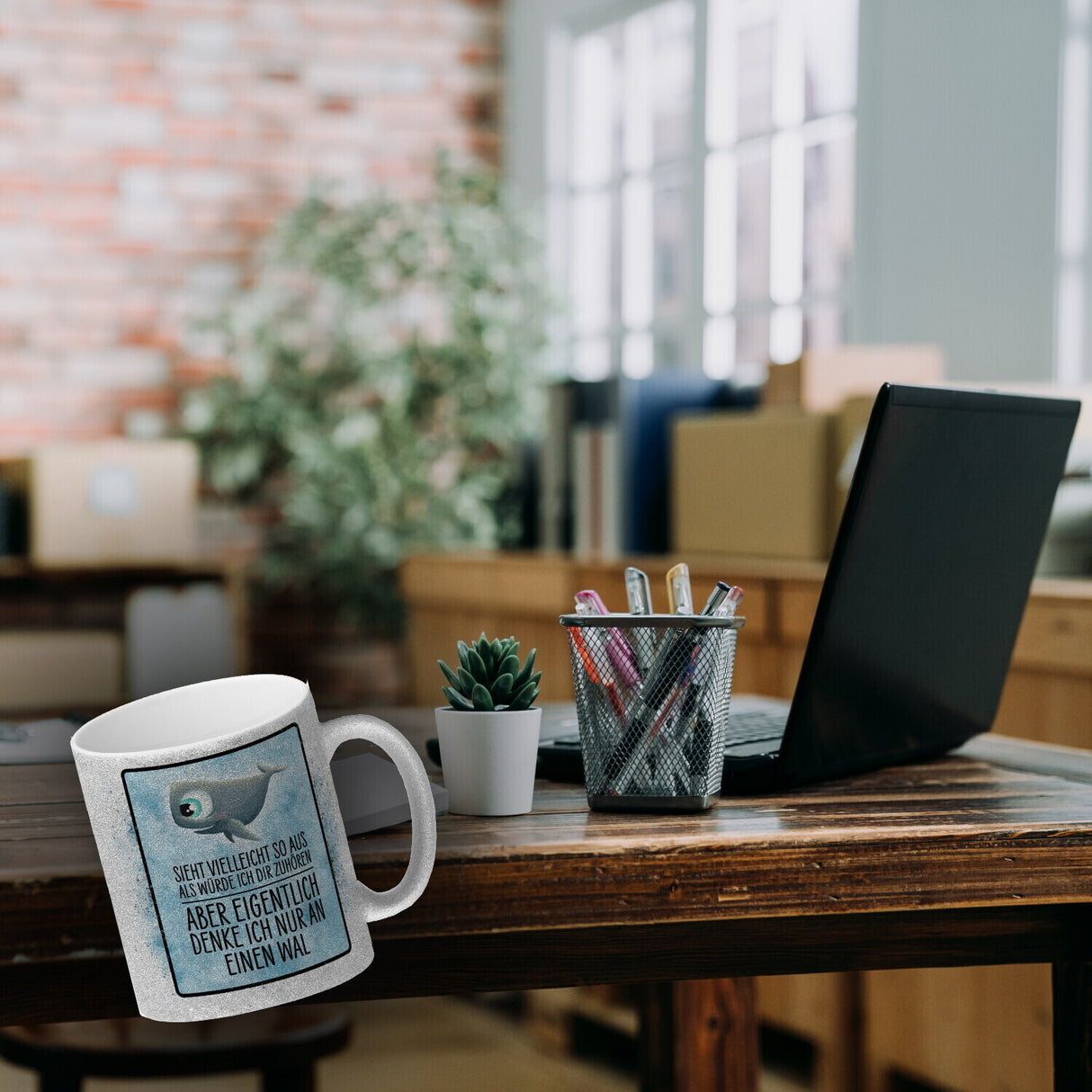 Sieht vielleicht so aus als… Wal Kaffeebecher