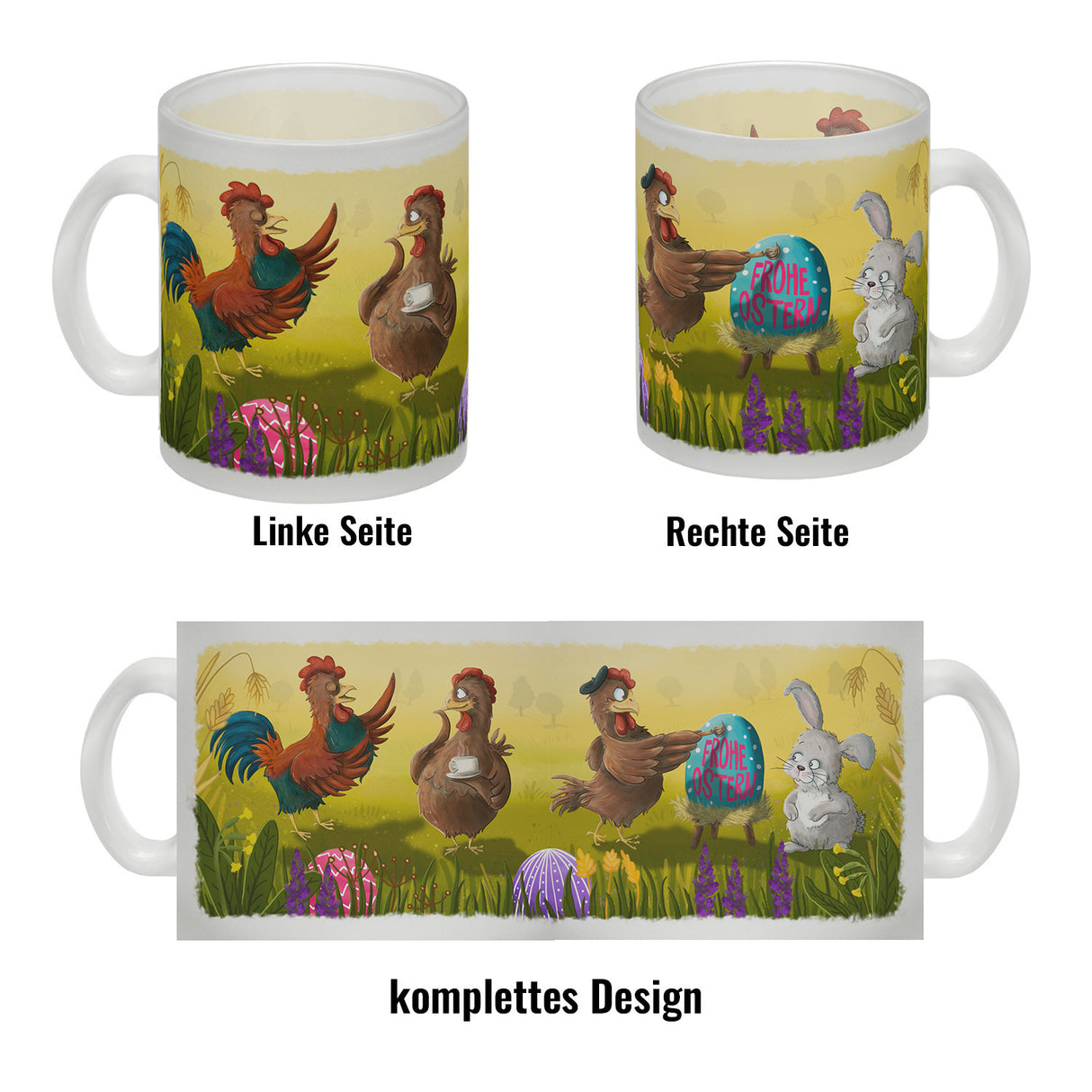 Frohe Ostern Kaffeebecher mit Ostermotiv