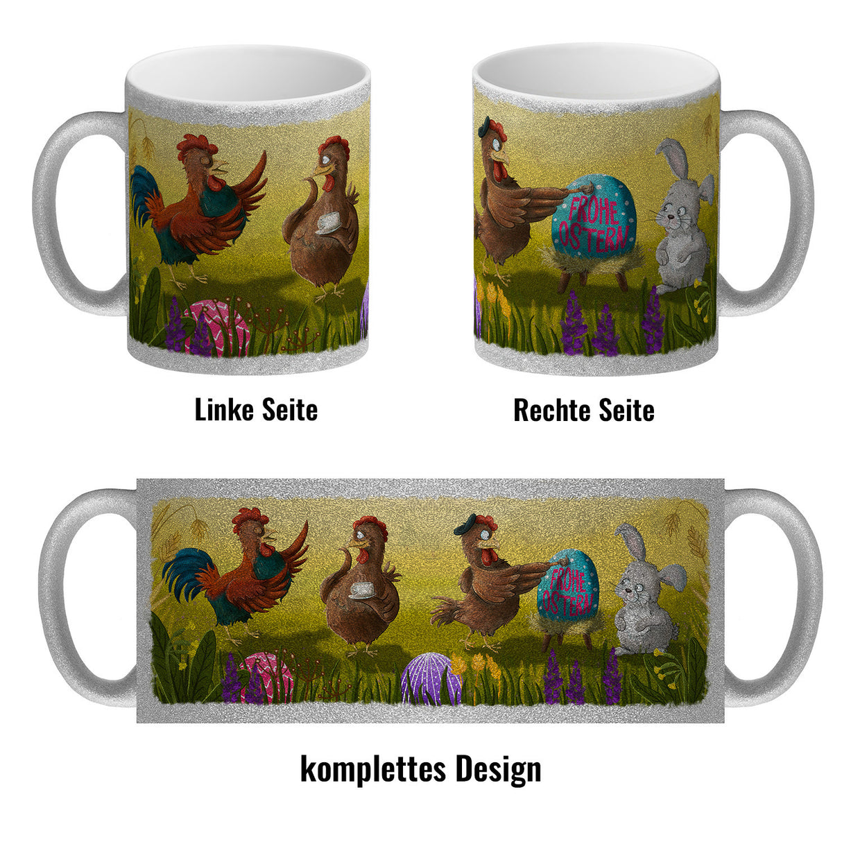 Frohe Ostern Kaffeebecher mit Ostermotiv