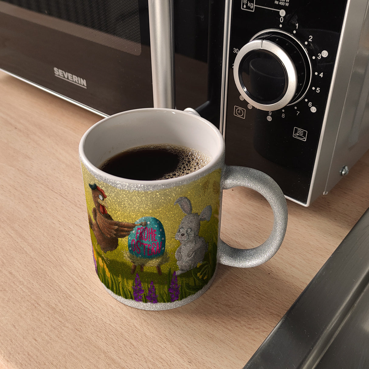 Frohe Ostern Kaffeebecher mit Ostermotiv
