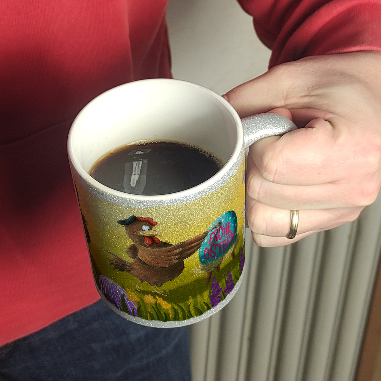 Frohe Ostern Kaffeebecher mit Ostermotiv