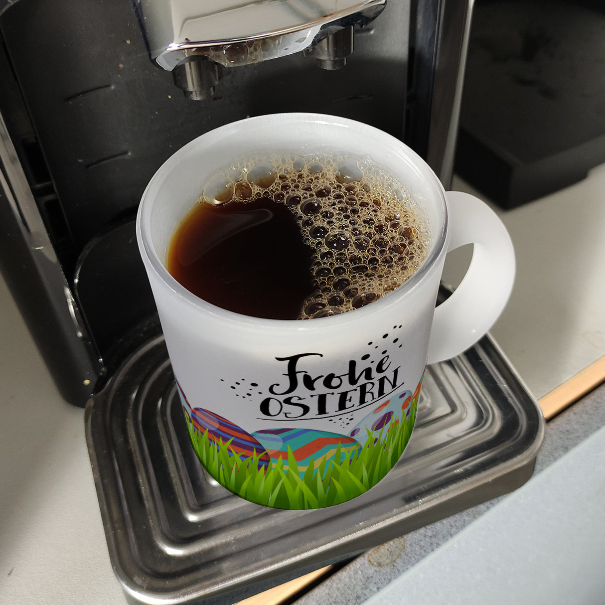 Kaffeebecher mit Spruch: Frohe Ostern