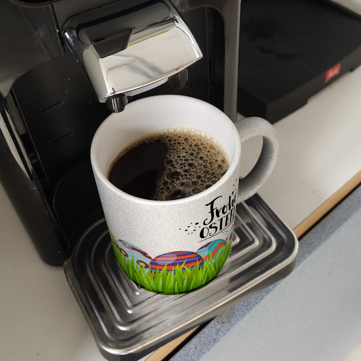 Kaffeebecher mit Spruch: Frohe Ostern
