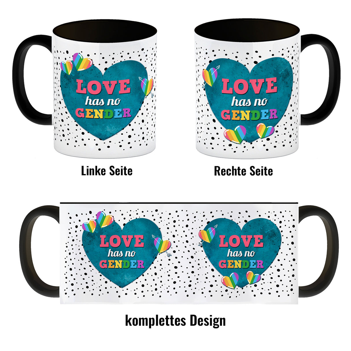 Kaffeebecher mit Spruch: Love has no gender