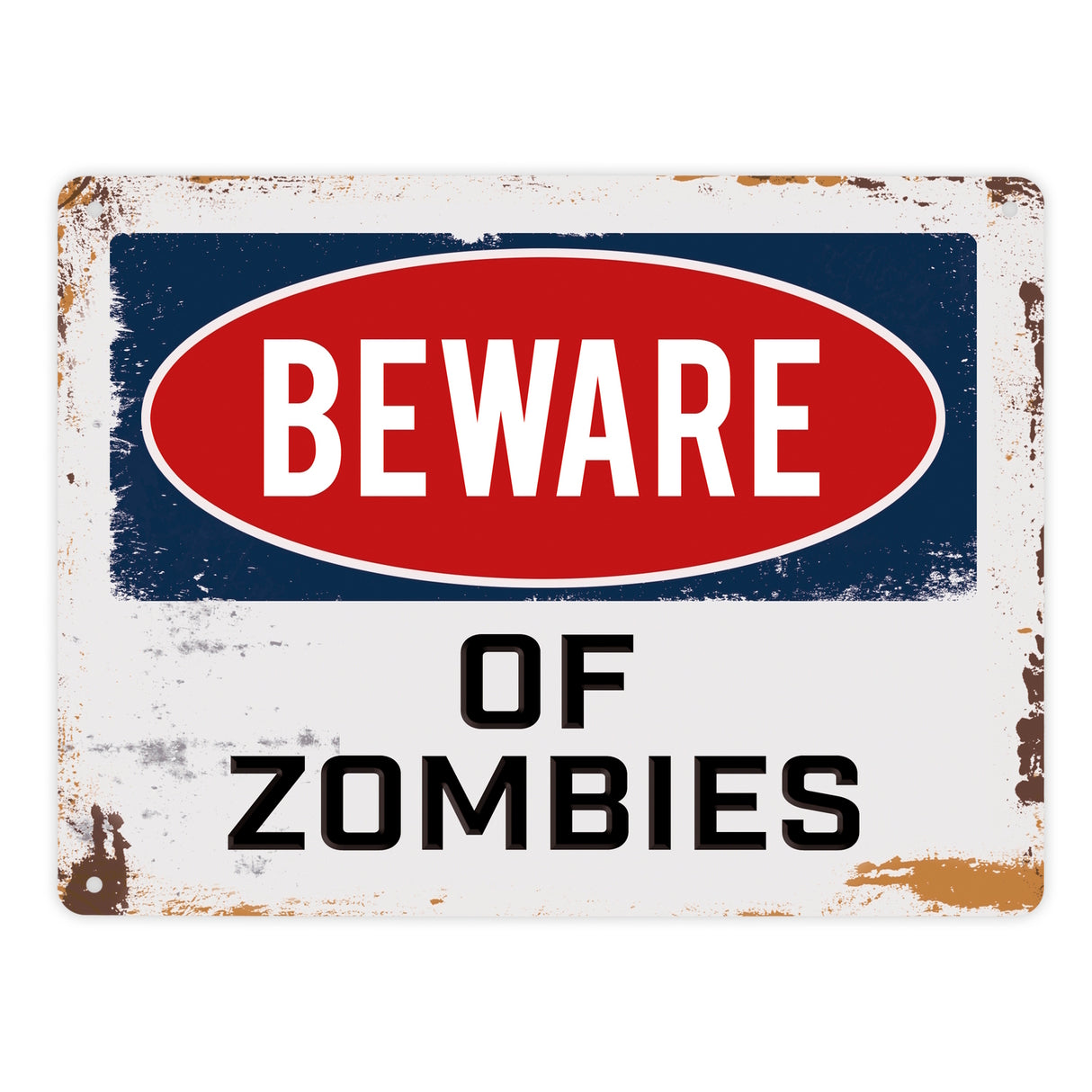 Beware of Zombies Metallschild
