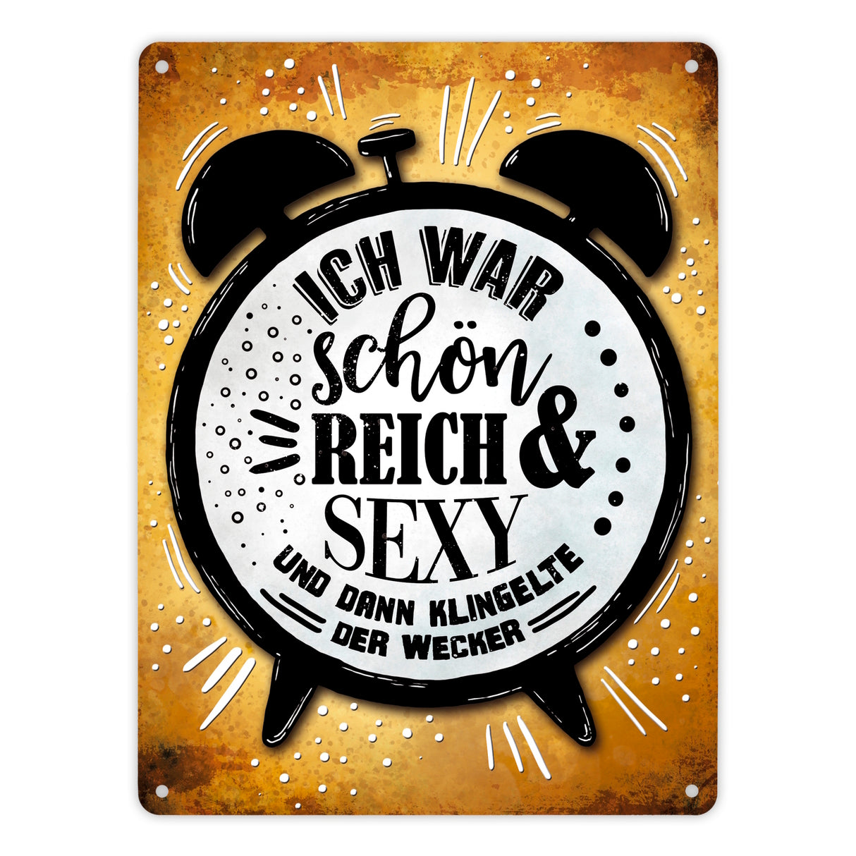 Ich war schön, reich & sexy… Metallschild