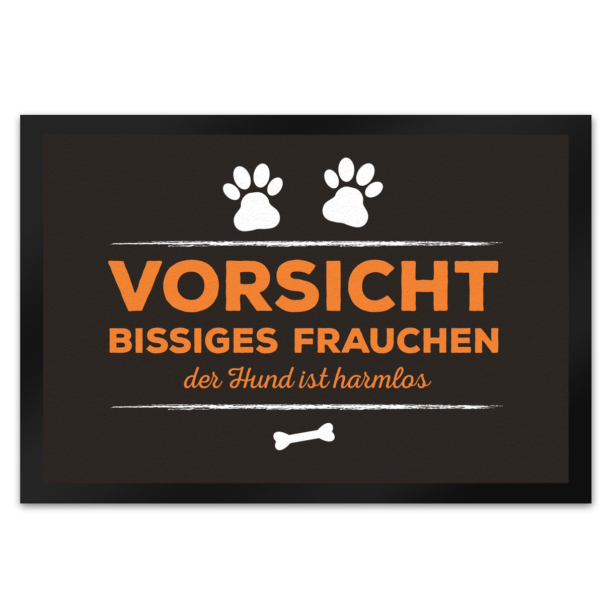 Vorsicht bissiges Frauchen Fußmatte