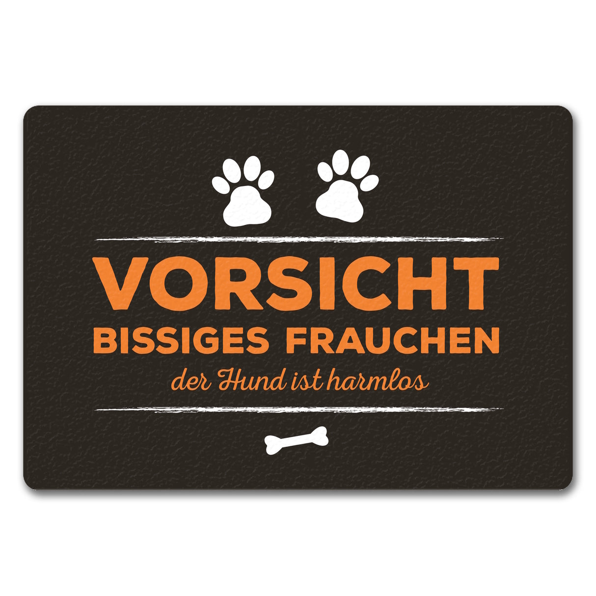 Vorsicht bissiges Frauchen Fußmatte