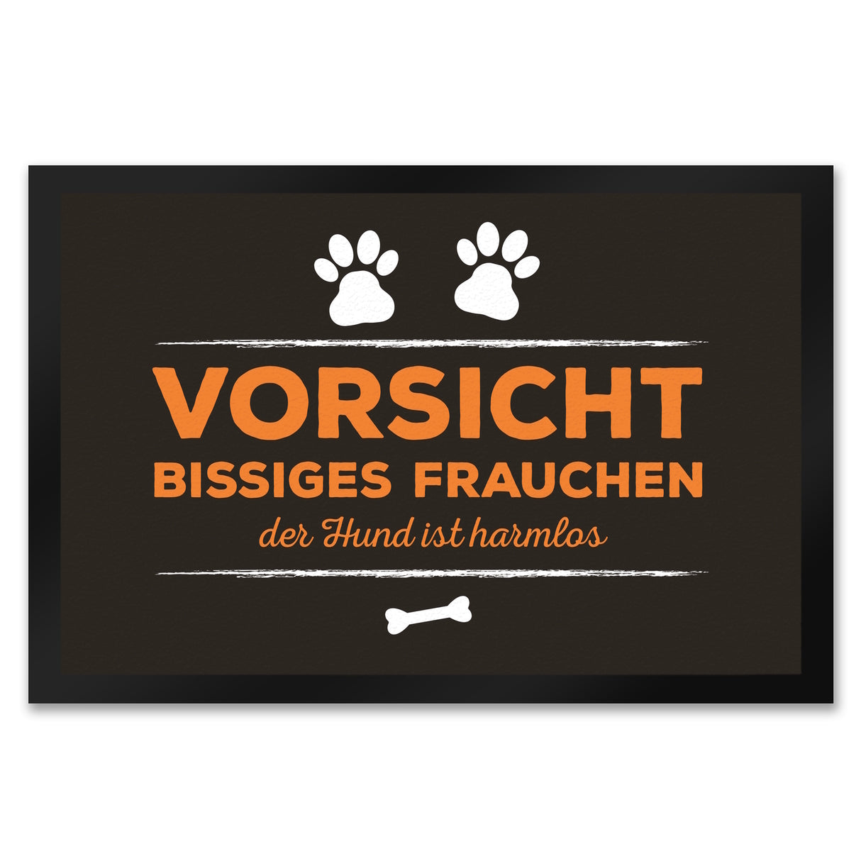 Vorsicht bissiges Frauchen Fußmatte