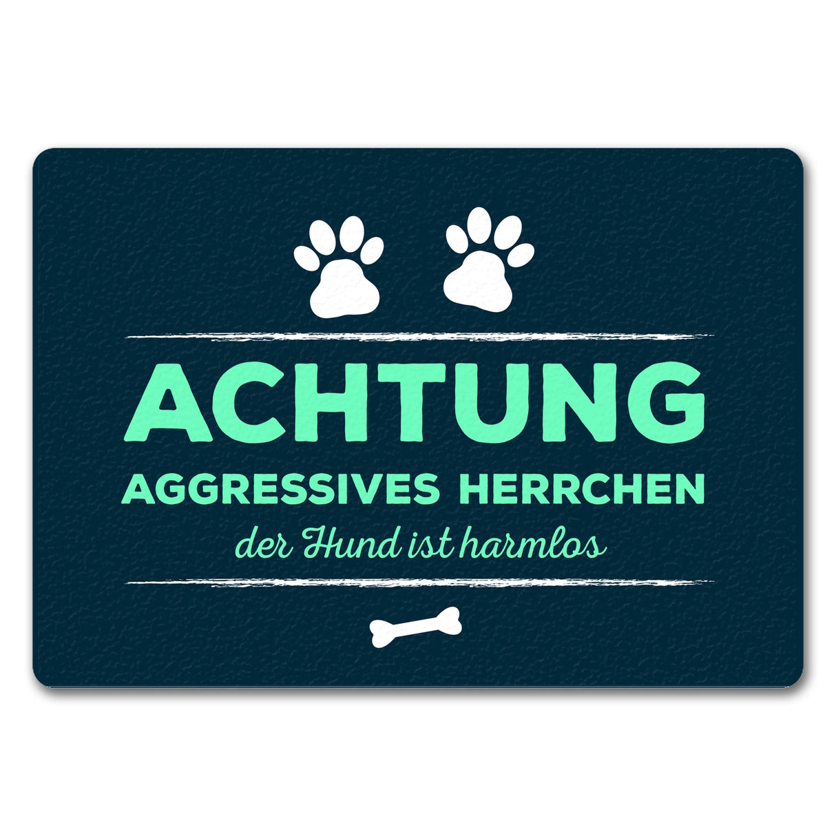 Achtung aggressives Herrchen Fußmatte