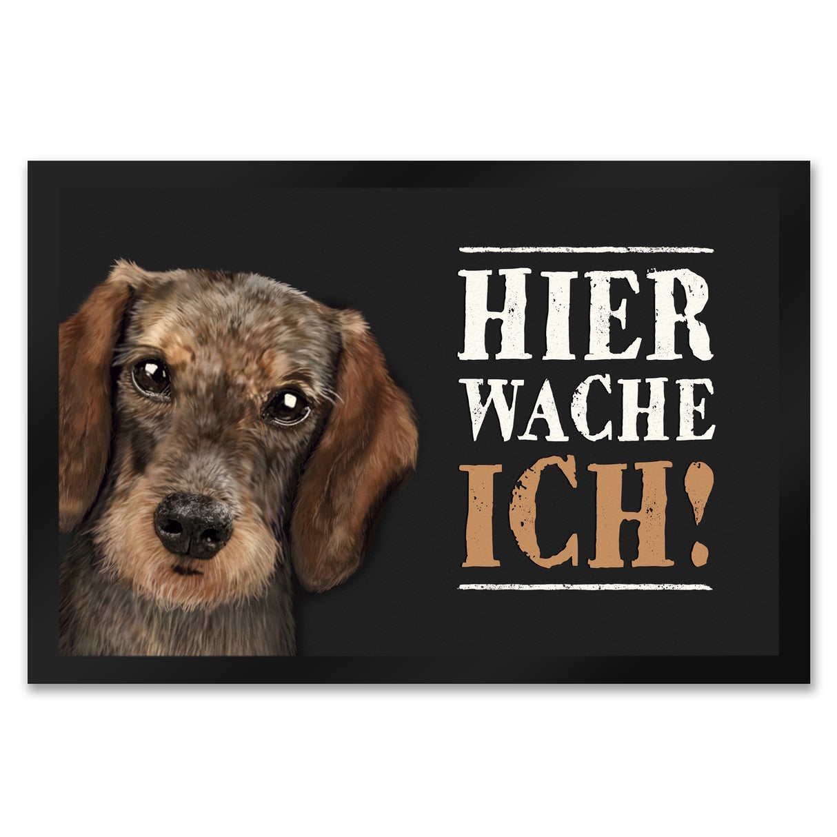Hier wache ich! Dackel Fußmatte