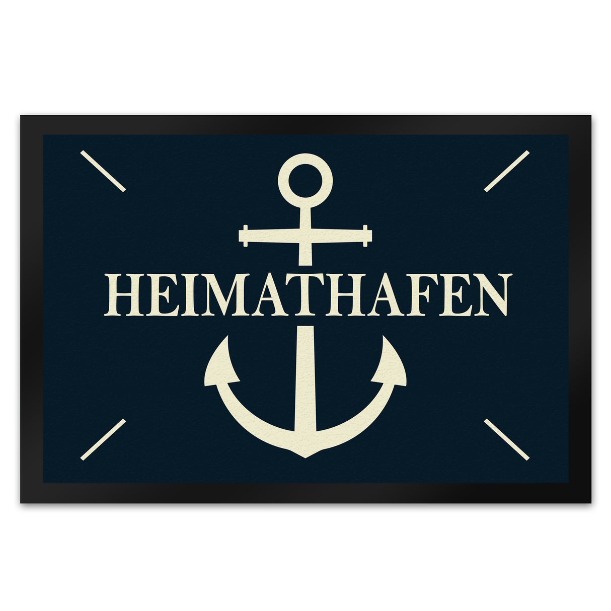Heimathafen Fußmatte mit Anker Motiv