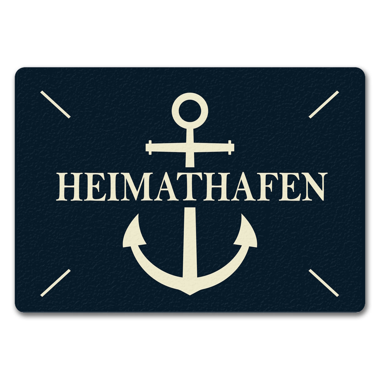 Heimathafen Fußmatte mit Anker Motiv