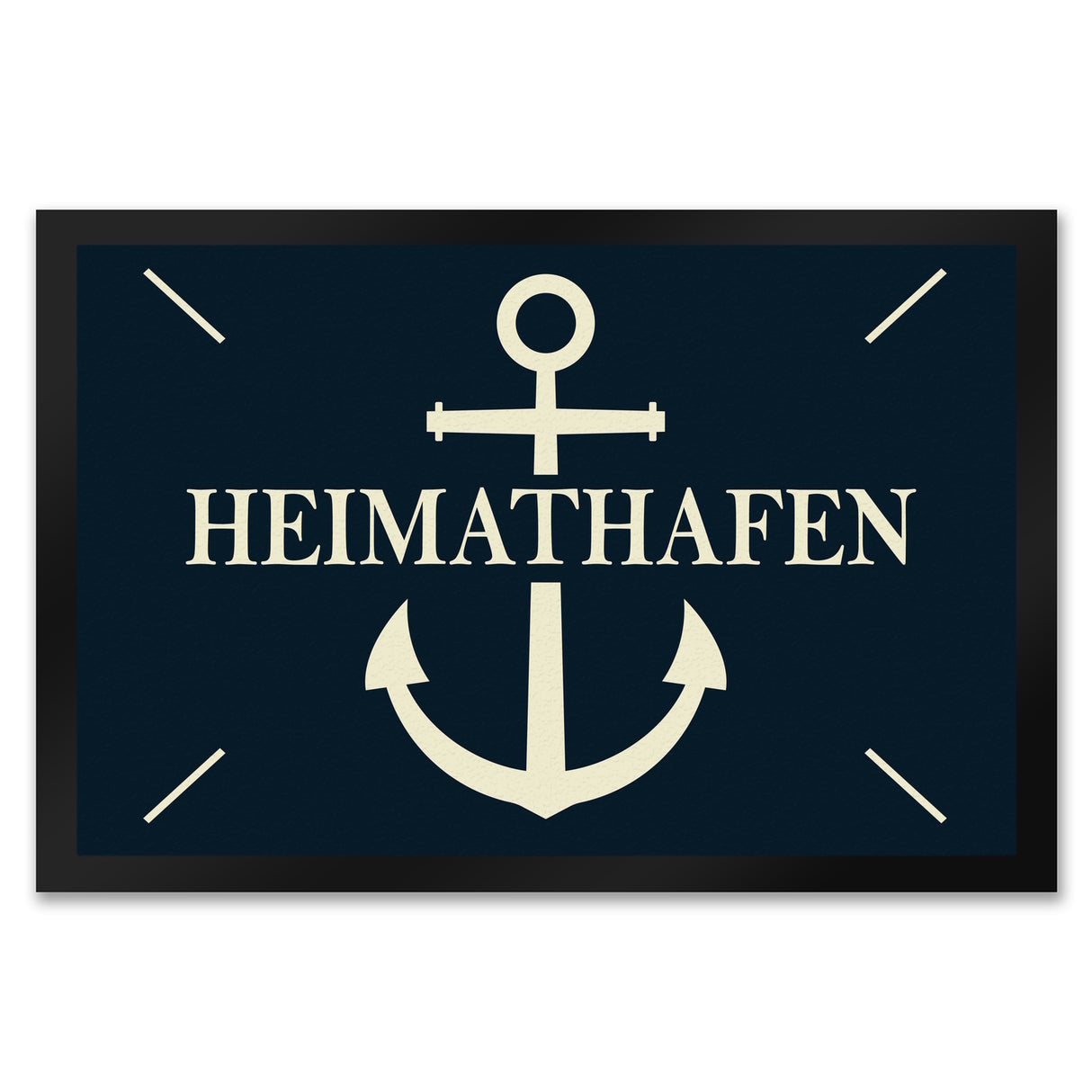 Heimathafen Fußmatte mit Anker Motiv