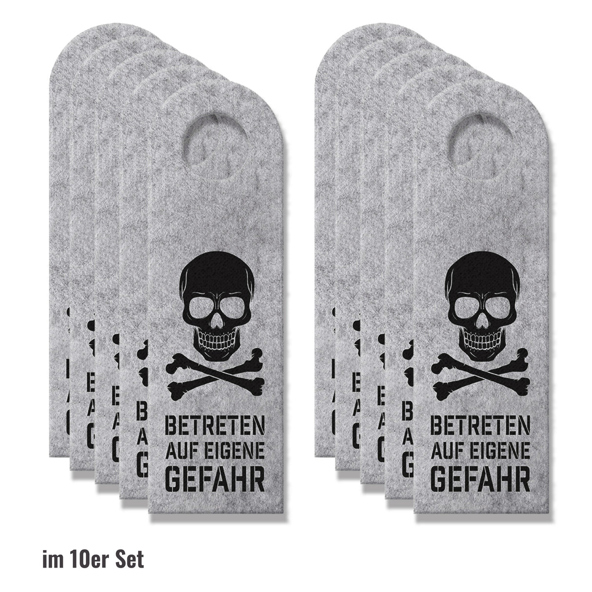 Betreten auf eigene Gefahr Totenkopf Türhänger