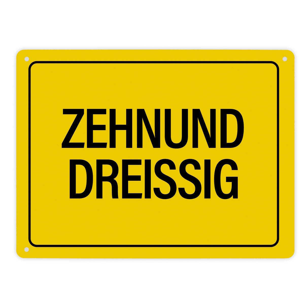 40. Geburtstag Metallschild mit Spruch: Zehnunddreißig