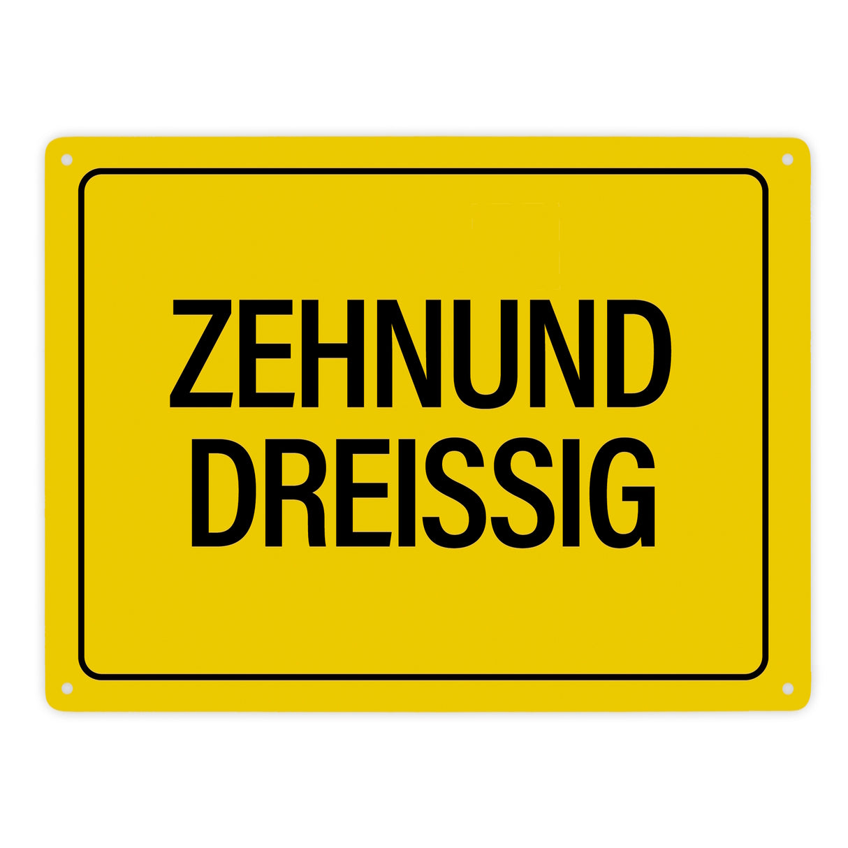 40. Geburtstag Metallschild mit Spruch: Zehnunddreißig