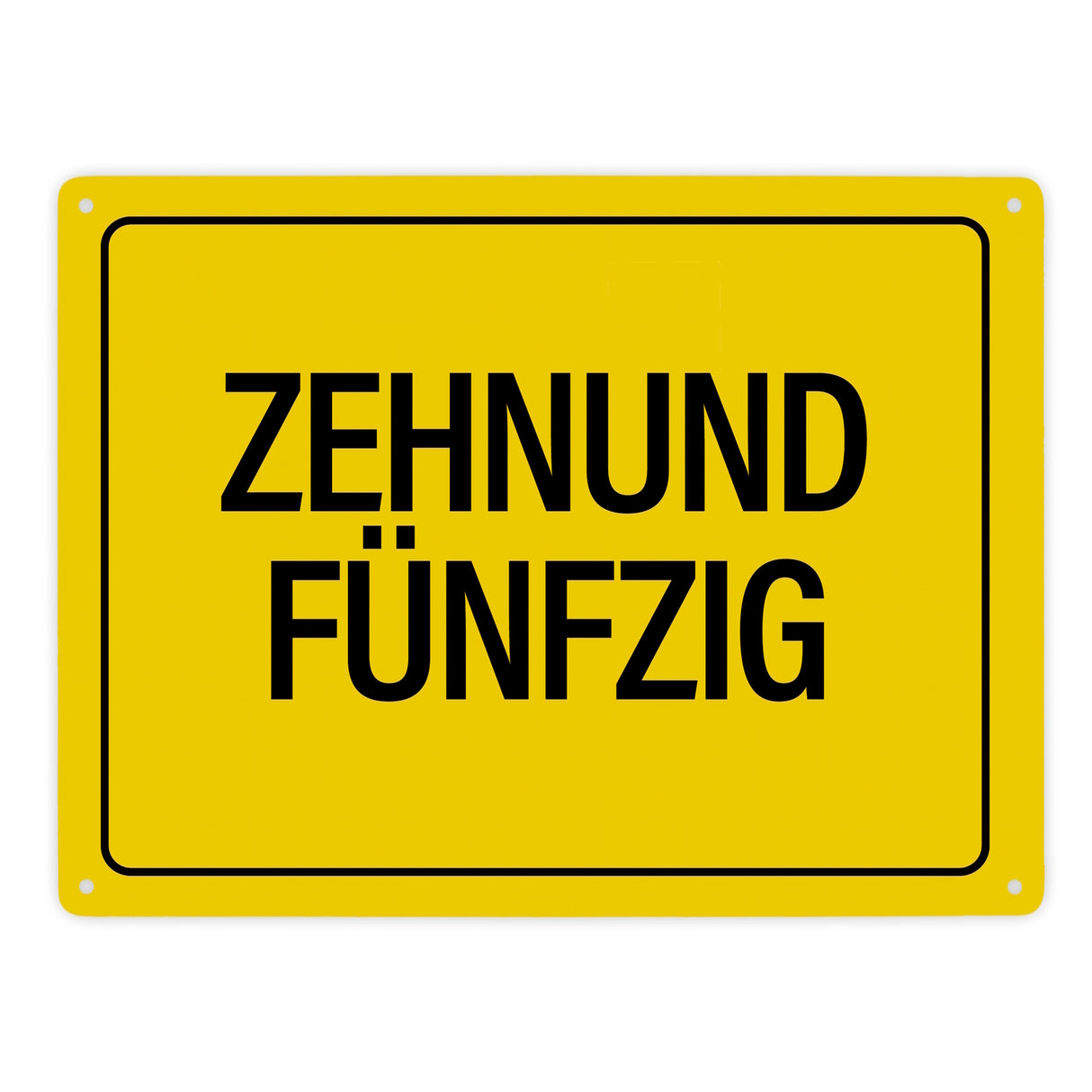 60. Geburtstag Metallschild mit Spruch: Zehnundfünfzig