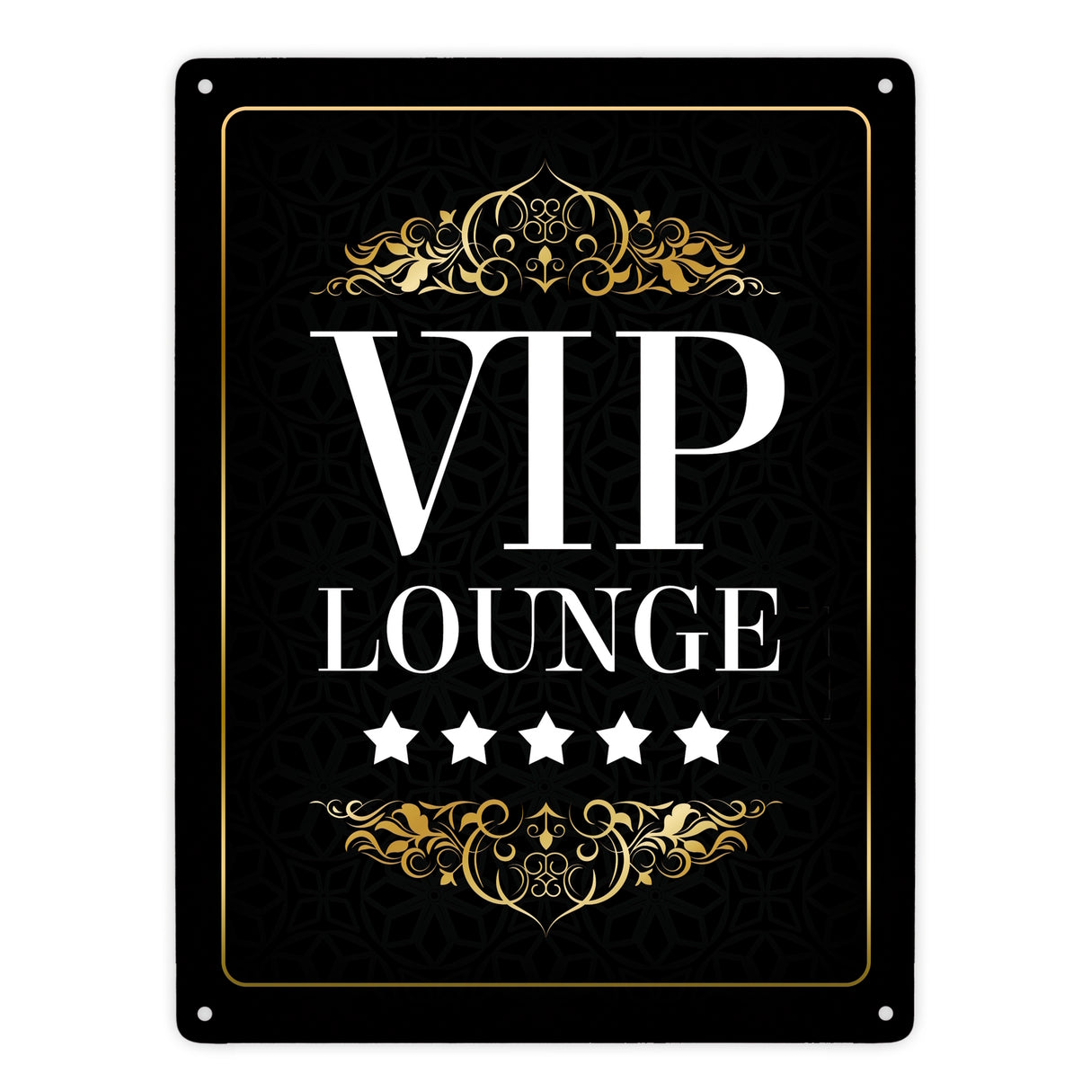 VIP-Lounge Metallschild mit 5-Sterne Motiv