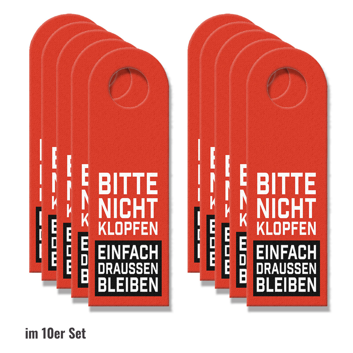 Einfach draußen bleiben oder Komm rein Türhänger -Grün
