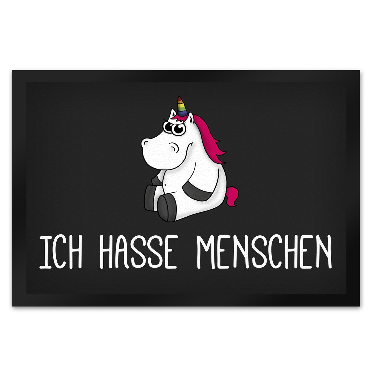 Ich hasse Menschen Honeycorns Einhorn Fußmatte