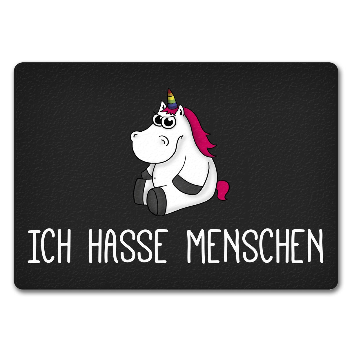 Ich hasse Menschen Honeycorns Einhorn Fußmatte