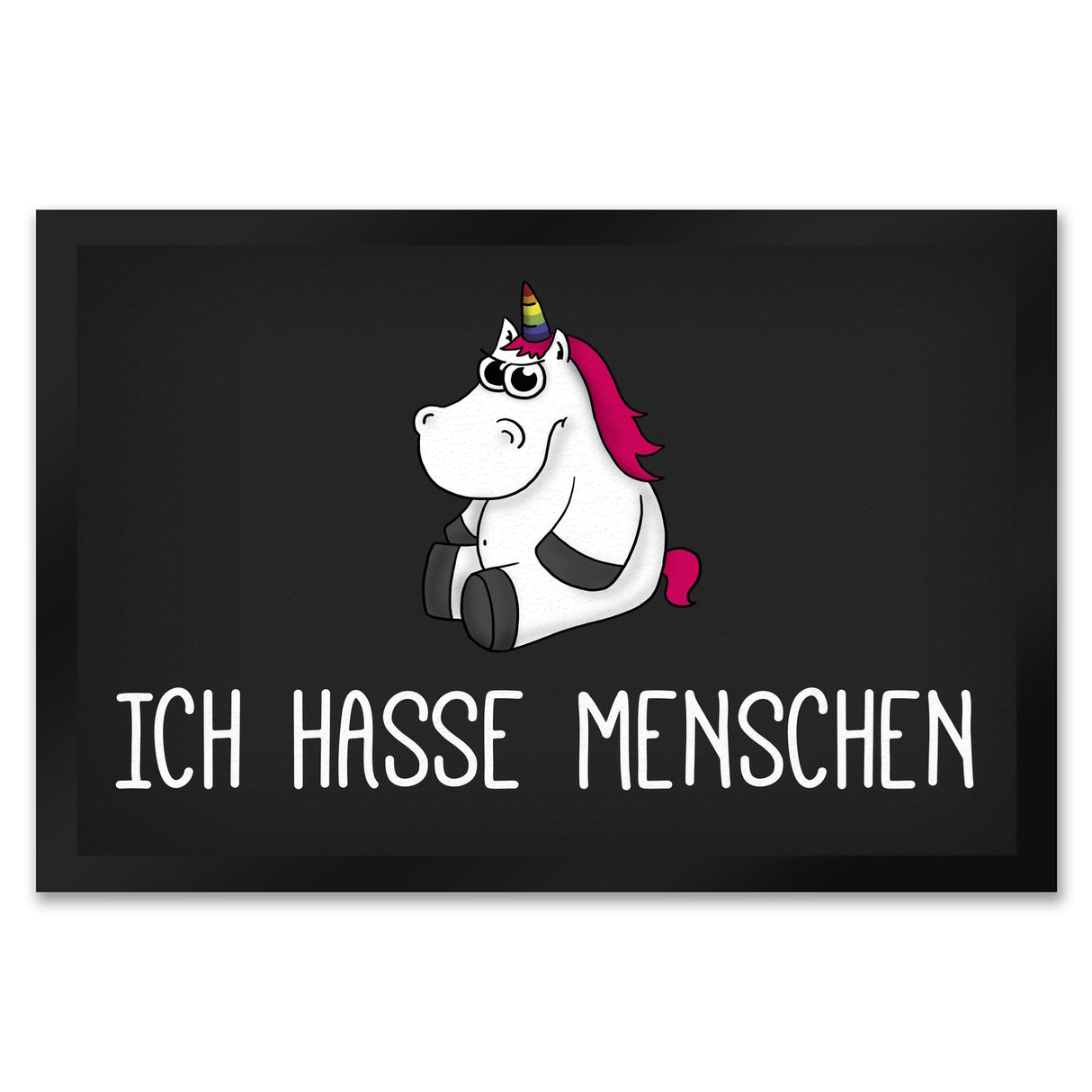 Ich hasse Menschen Honeycorns Einhorn Fußmatte
