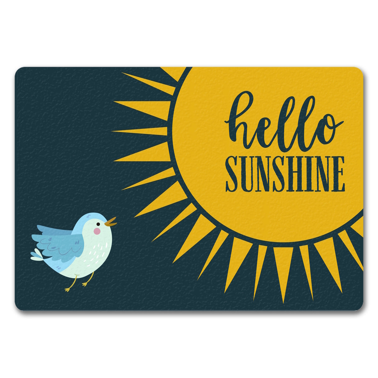 Hello Sunshine Vogel und Sonne Fußmatte