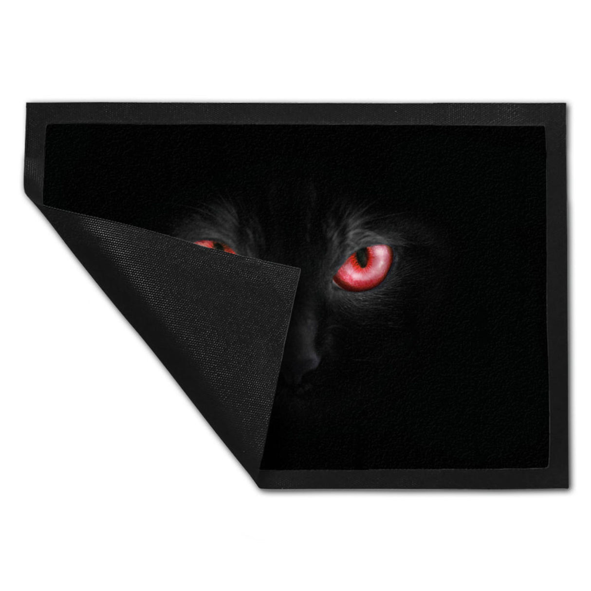 Katzenaugen Fußmatte Katze Kater Auge Haustüre Wohnungstüre Böse Zuhause