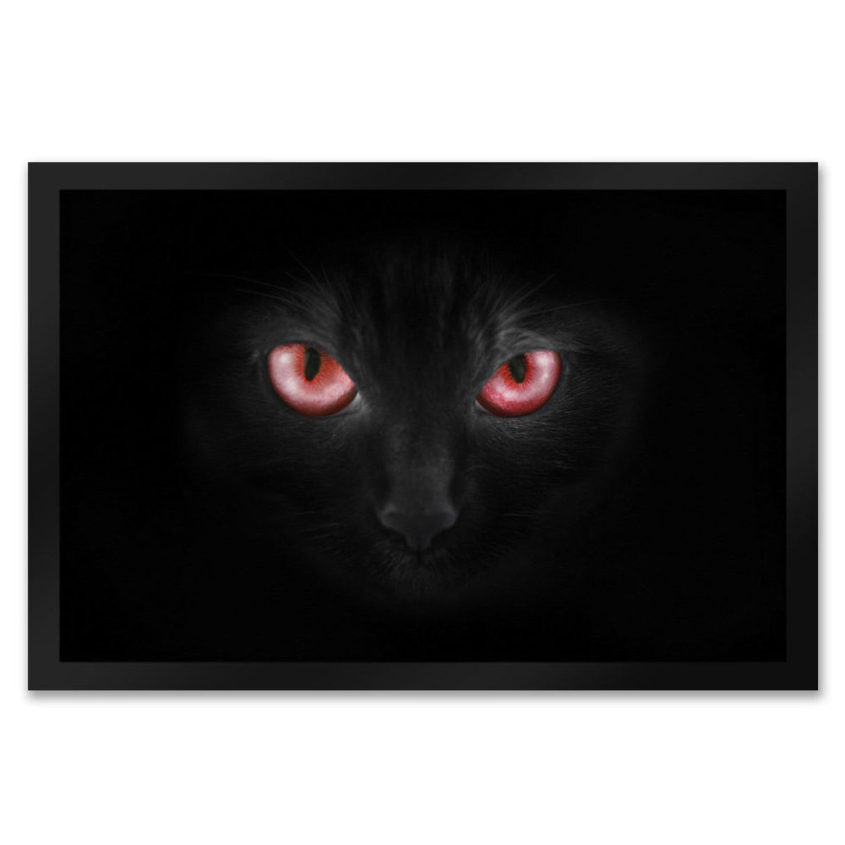 Katzenaugen Fußmatte Katze Kater Auge Haustüre Wohnungstüre Böse Zuhause