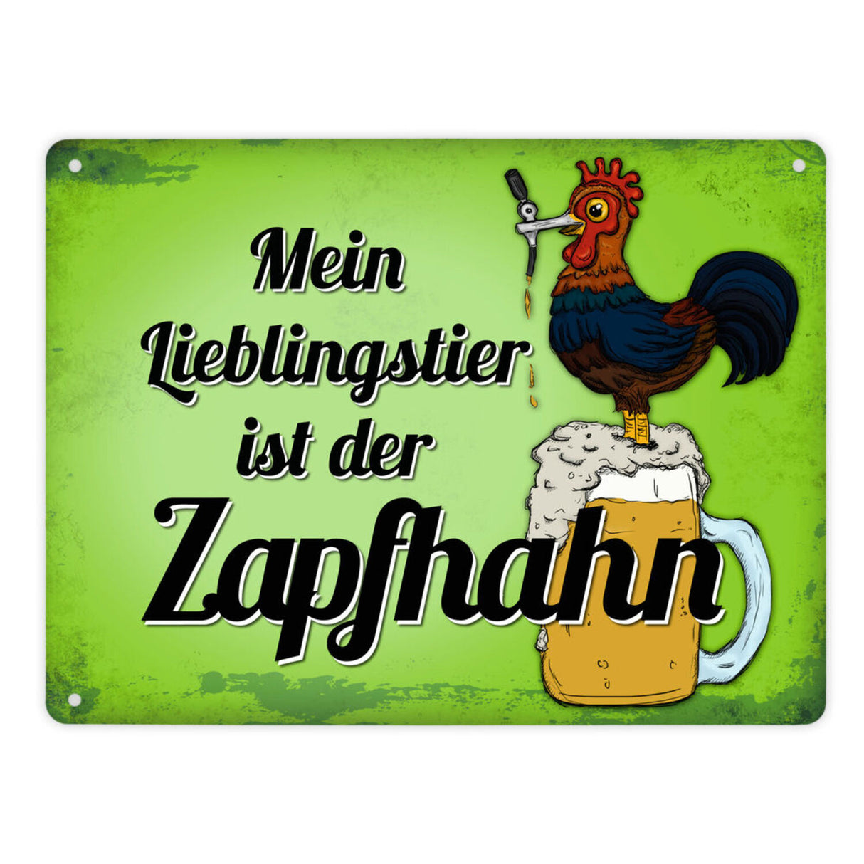 Mein Lieblingstier ist der Zapfhahn Metallschild mit Bier Motiv Bar Kneipe Hahn