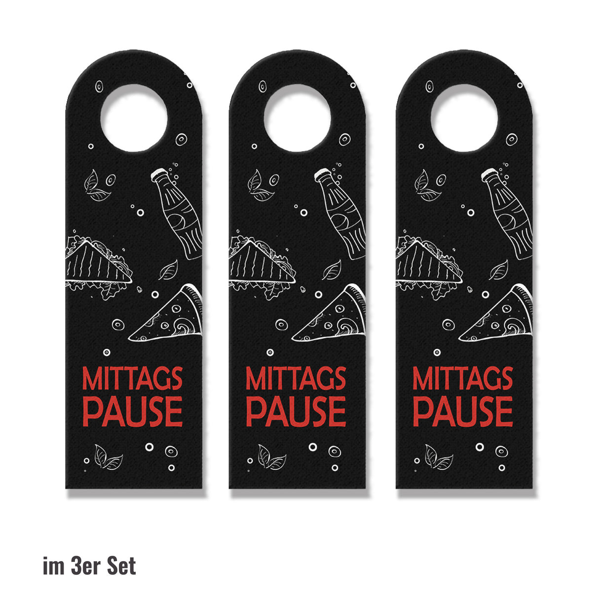 Mittagspause oder Willkommen Türhänger