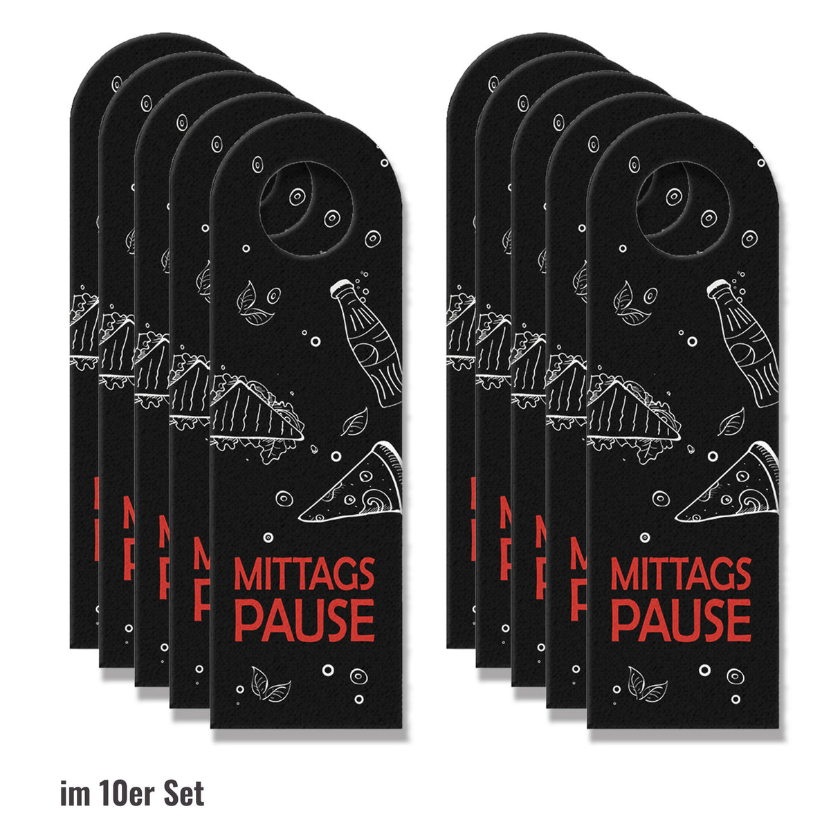 Mittagspause oder Willkommen Türhänger