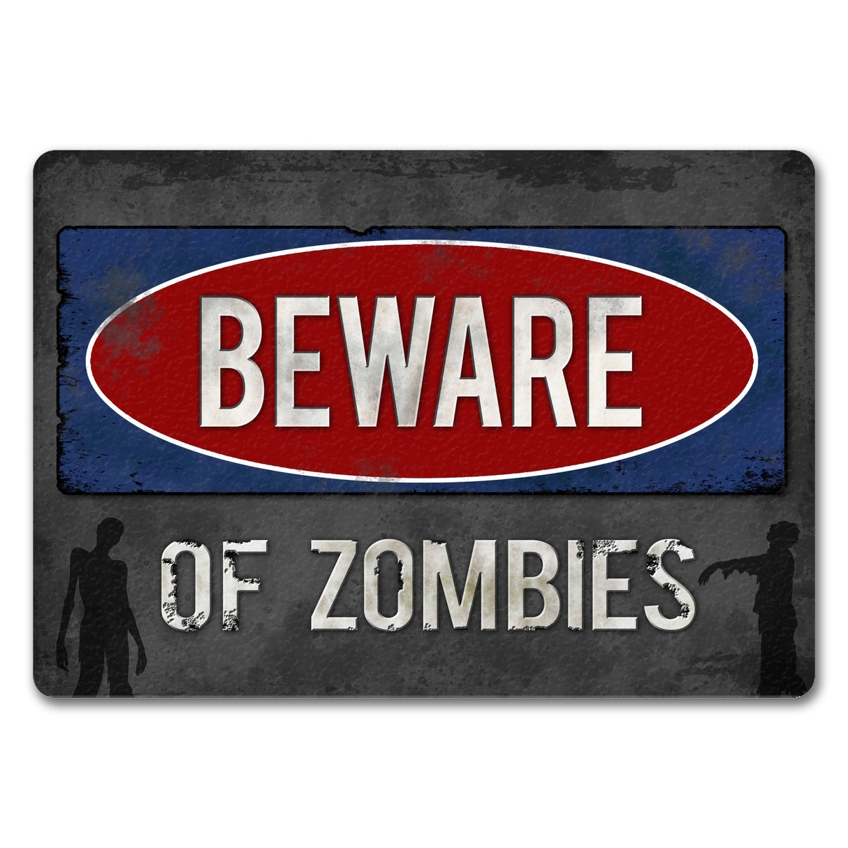 Beware of Zombies Fußmatte Warnung Zombie Halloween Untoter Apocalypse Angst Wohnung Haustür