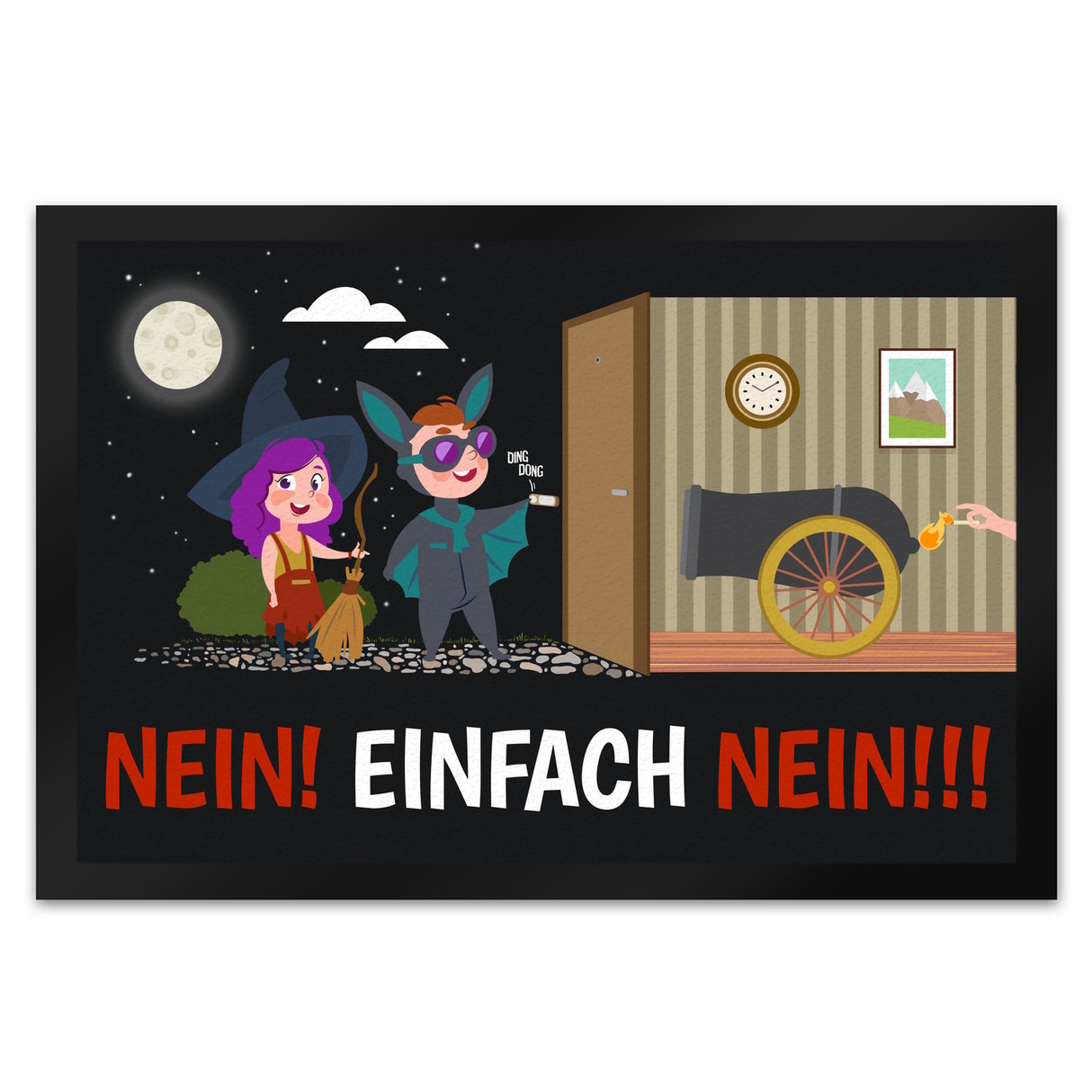 Halloween-Fußmatte mit Verbot: Nein! Einfach Nein!