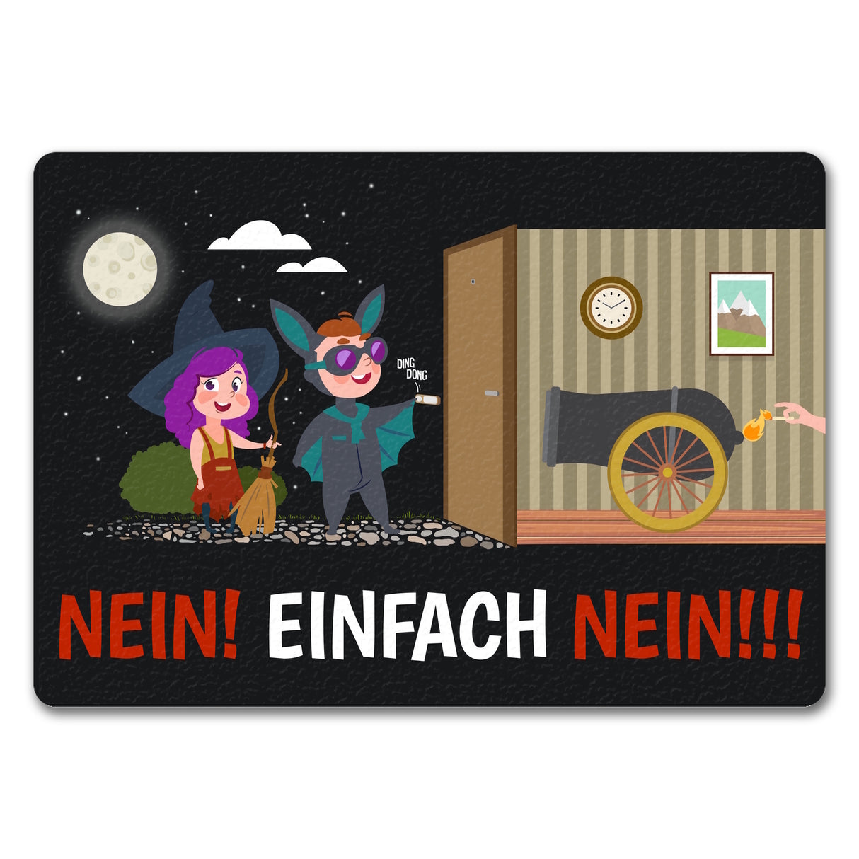 Halloween-Fußmatte mit Verbot: Nein! Einfach Nein!