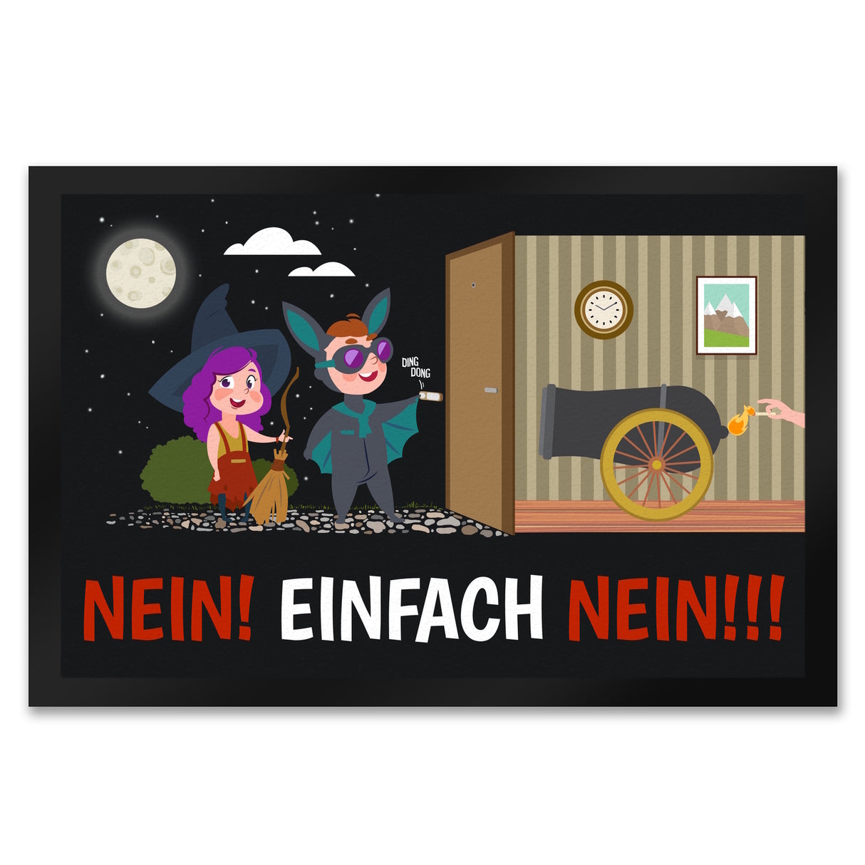 Halloween-Fußmatte mit Verbot: Nein! Einfach Nein!