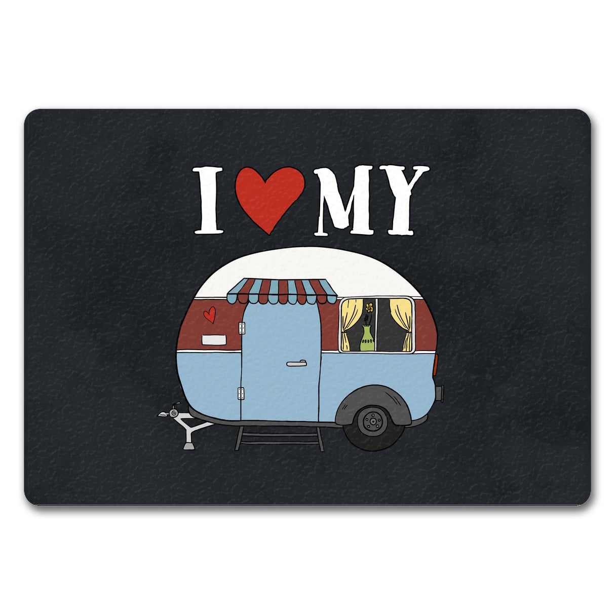 I love my Caravan Fußmatte mit Wohnwagen Motiv