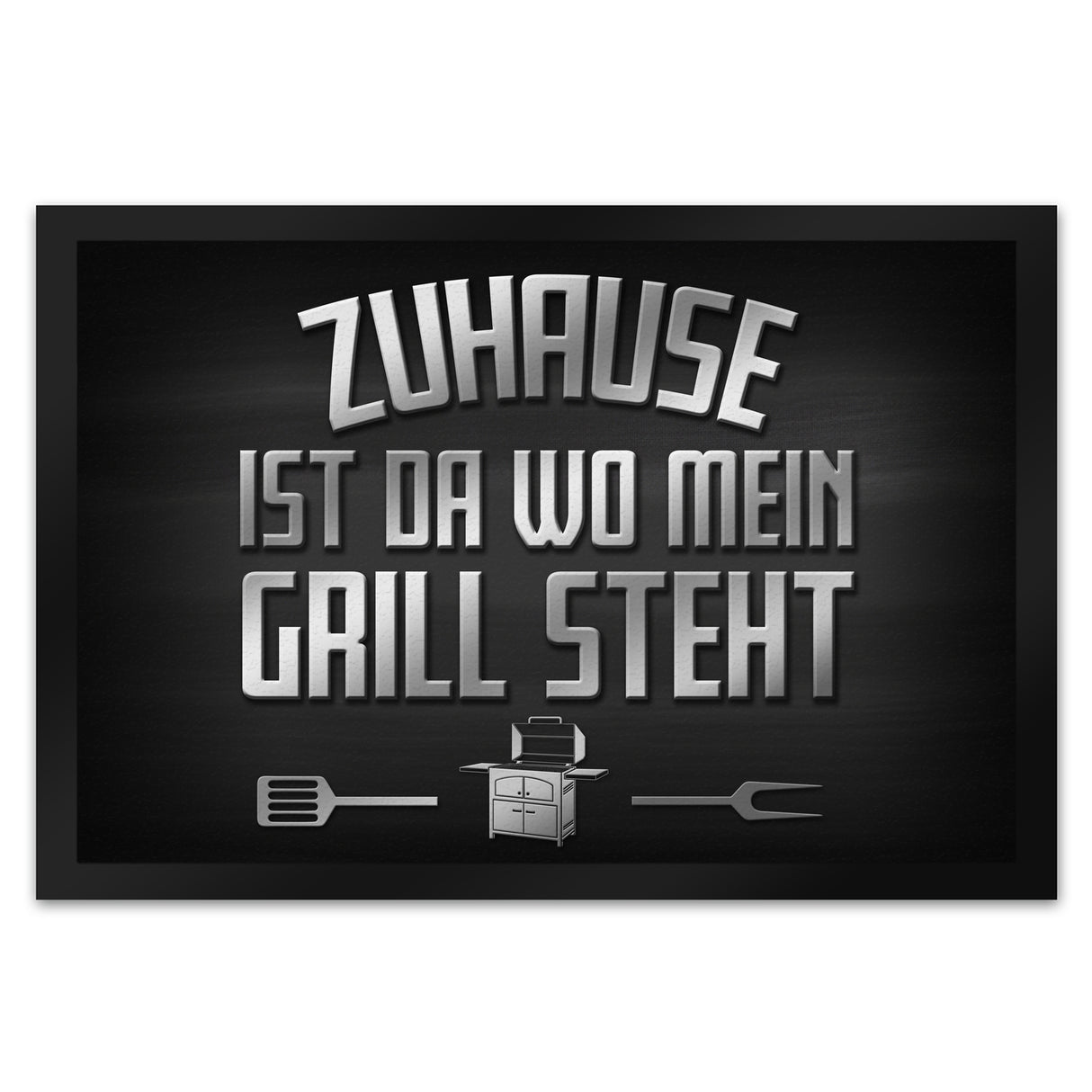 Zuhause ist da wo mein Grill steht Fußmatte