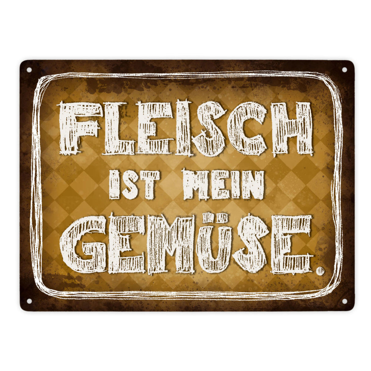 Fleisch ist mein Gemüse Metallschild Wurst Essen Hobby grillen Grill Steak Filet