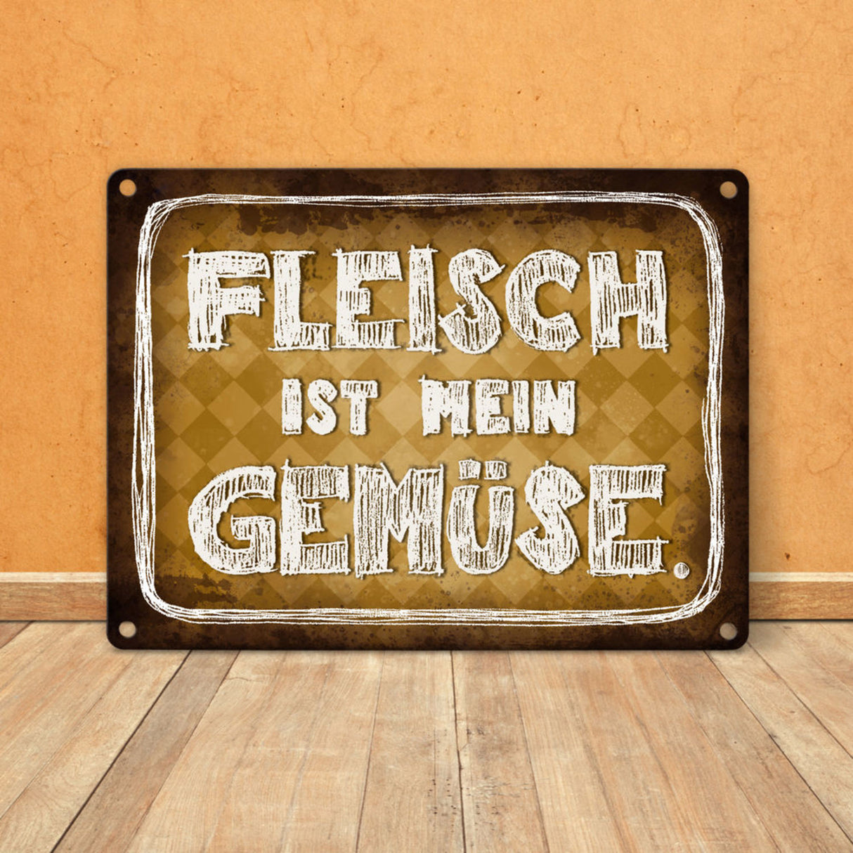Fleisch ist mein Gemüse Metallschild Wurst Essen Hobby grillen Grill Steak Filet