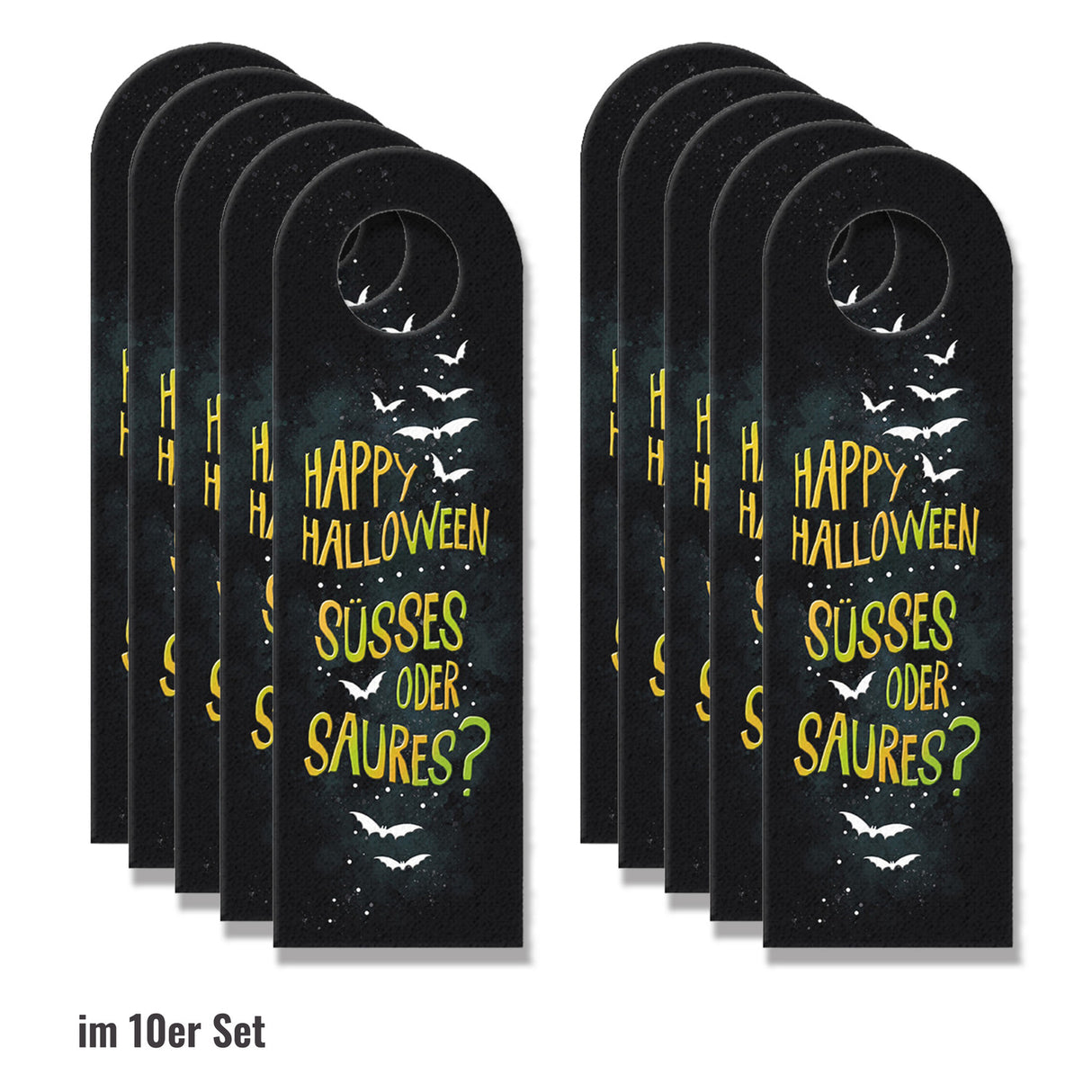 Happy Halloween oder geh weg mit dem Quatsch Türhänger