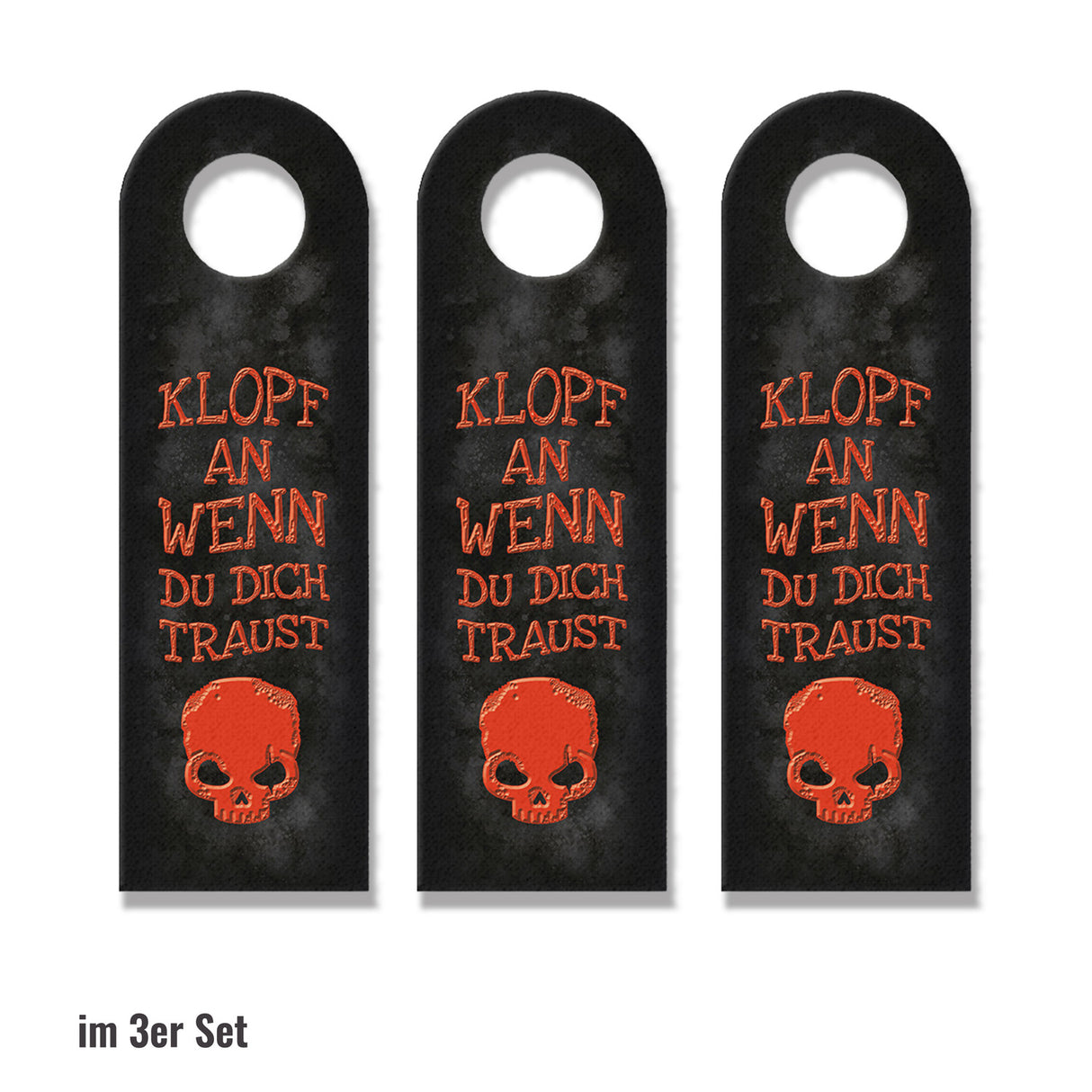 Klopf wenn du dich traust oder happy halloween Türhänger